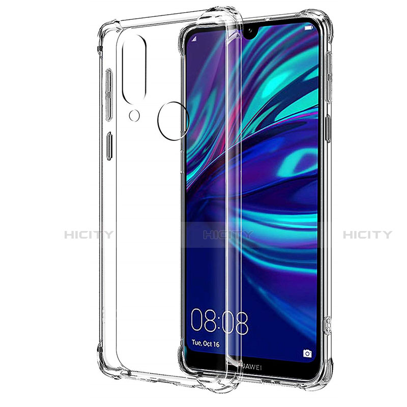 Custodia Silicone Trasparente Ultra Sottile Morbida T04 per Huawei Y7 Pro (2019) Chiaro