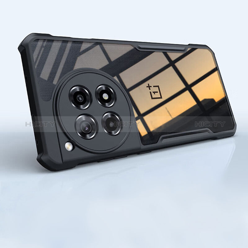 Custodia Silicone Trasparente Ultra Sottile Morbida T04 per OnePlus 12 5G Nero