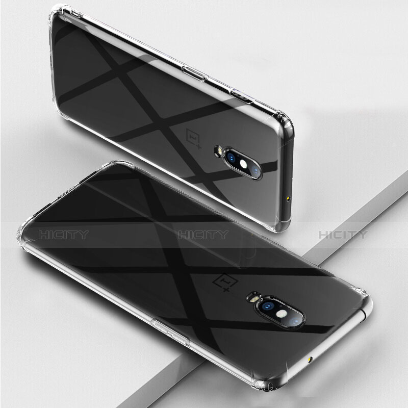 Custodia Silicone Trasparente Ultra Sottile Morbida T04 per OnePlus 6T Chiaro