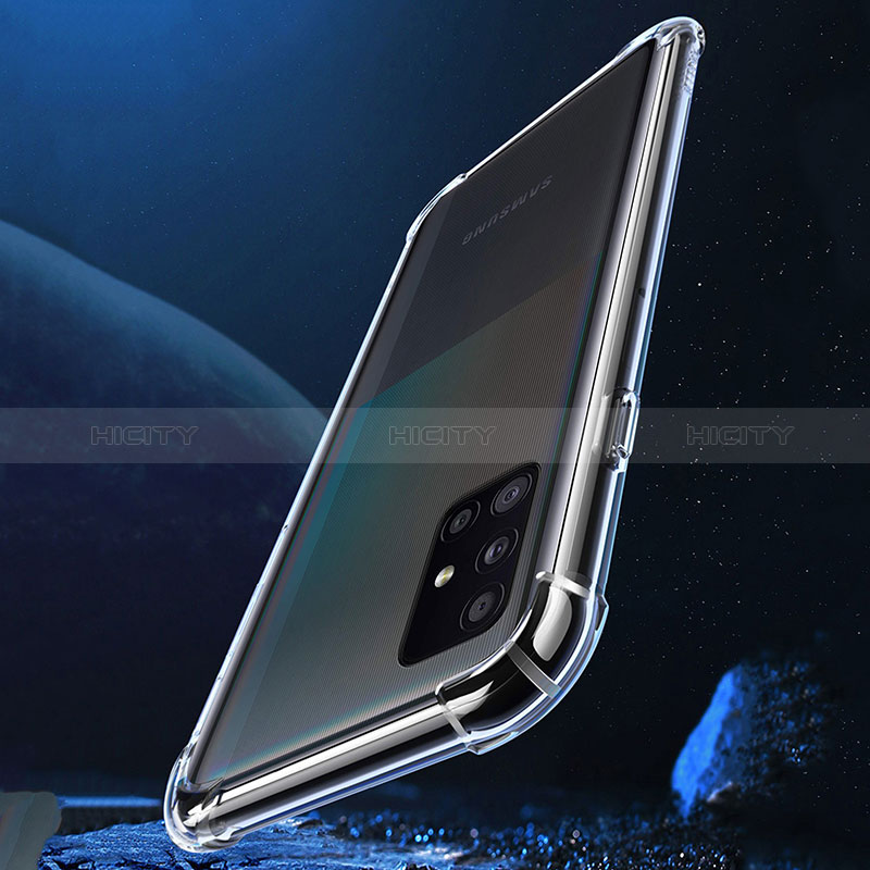 Custodia Silicone Trasparente Ultra Sottile Morbida T04 per Samsung Galaxy A51 5G Chiaro