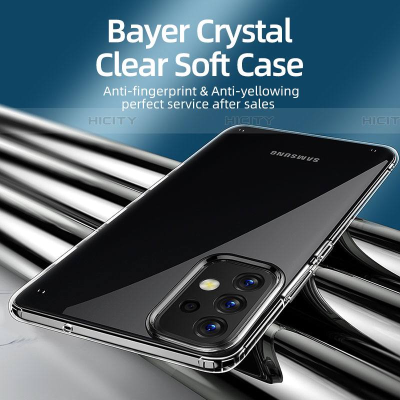 Custodia Silicone Trasparente Ultra Sottile Morbida T04 per Samsung Galaxy A53 5G Chiaro
