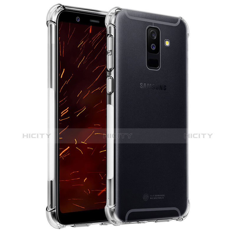Custodia Silicone Trasparente Ultra Sottile Morbida T04 per Samsung Galaxy A6 Plus (2018) Chiaro