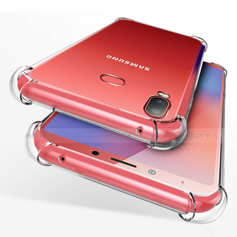Custodia Silicone Trasparente Ultra Sottile Morbida T04 per Samsung Galaxy A6s Chiaro