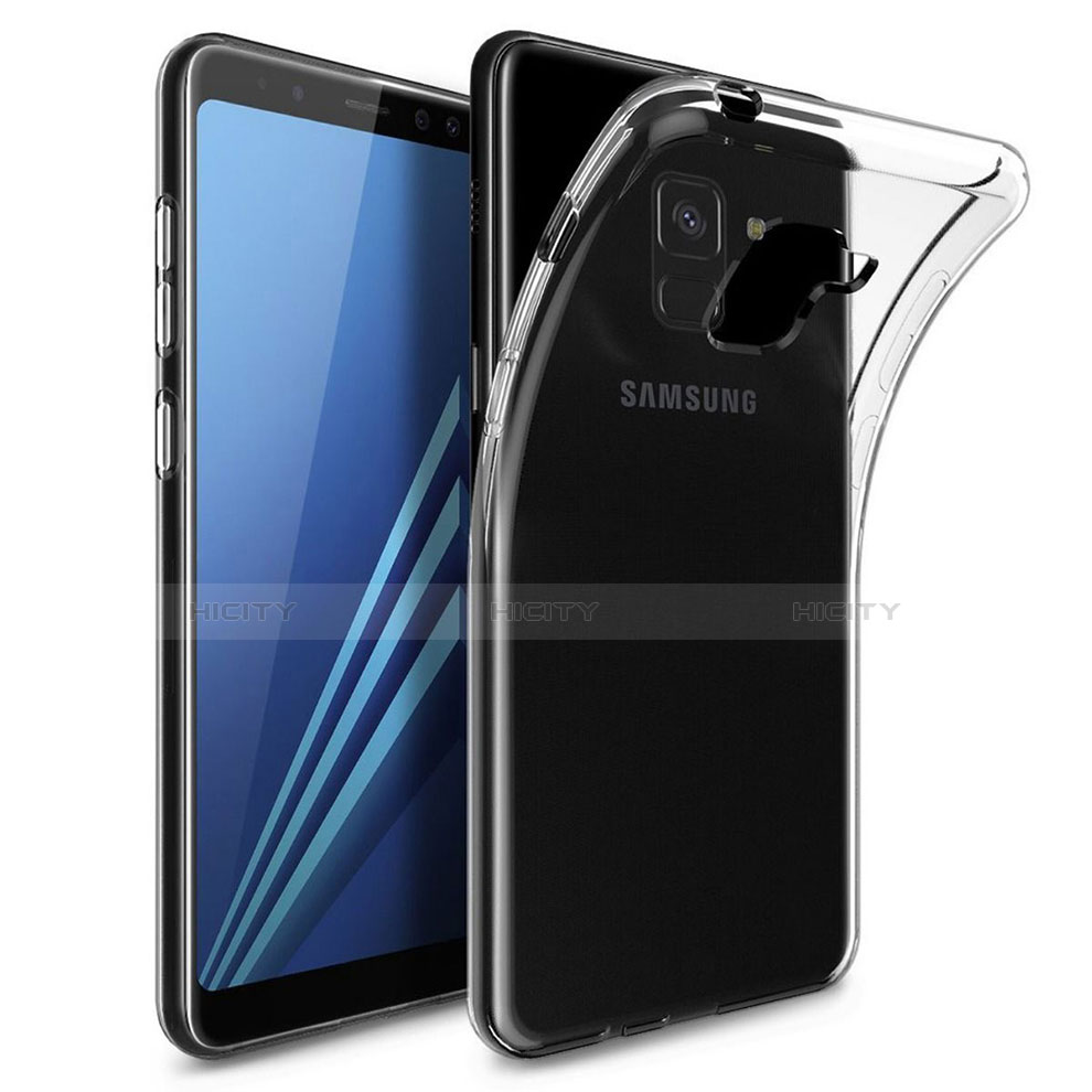 Custodia Silicone Trasparente Ultra Sottile Morbida T04 per Samsung Galaxy A8+ A8 Plus (2018) Duos A730F Chiaro