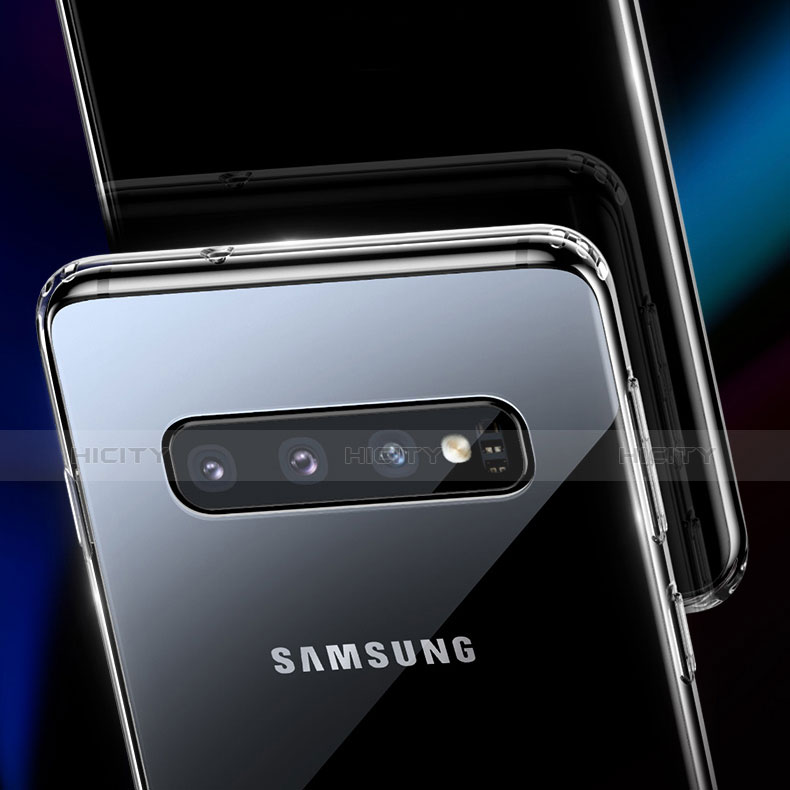 Custodia Silicone Trasparente Ultra Sottile Morbida T04 per Samsung Galaxy S10 Plus Chiaro