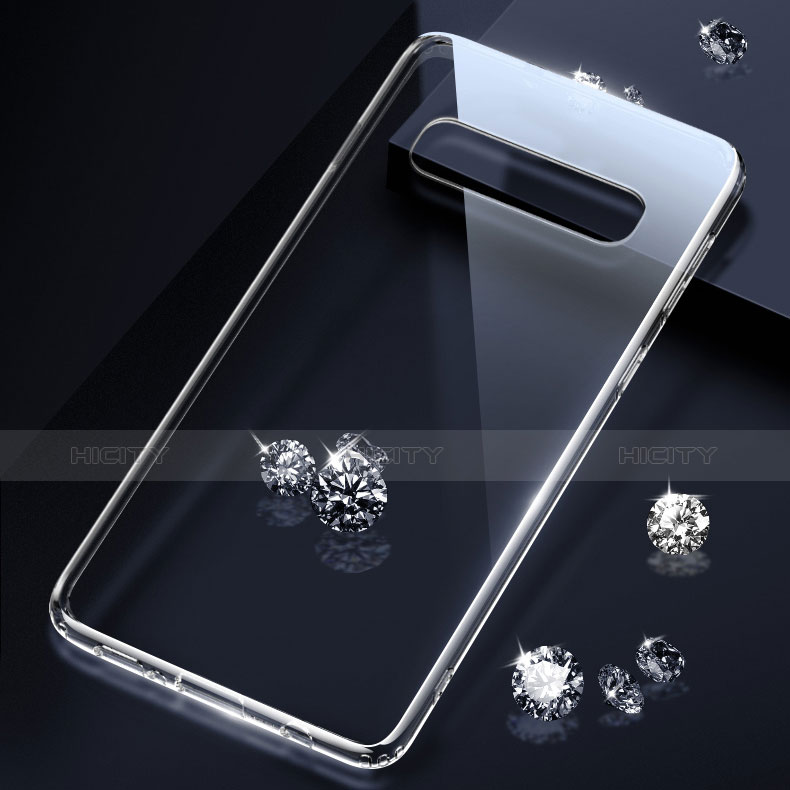 Custodia Silicone Trasparente Ultra Sottile Morbida T04 per Samsung Galaxy S10 Plus Chiaro
