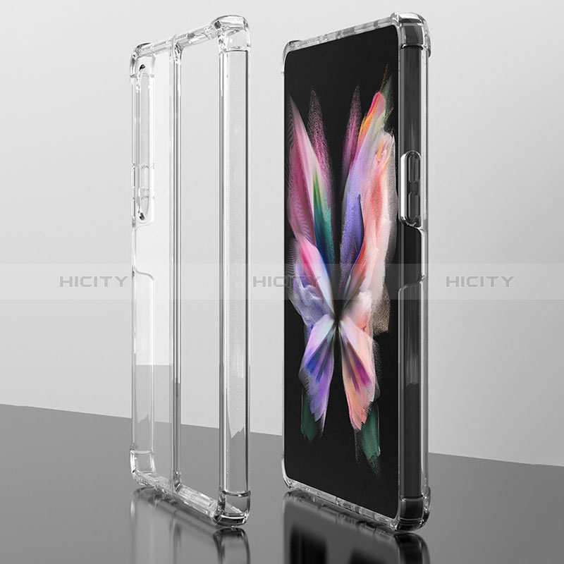 Custodia Silicone Trasparente Ultra Sottile Morbida T04 per Samsung Galaxy Z Fold3 5G Chiaro