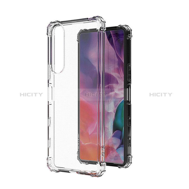 Custodia Silicone Trasparente Ultra Sottile Morbida T04 per Sony Xperia 1 III Chiaro