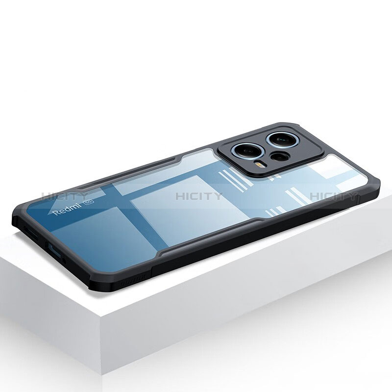 Custodia Silicone Trasparente Ultra Sottile Morbida T04 per Xiaomi Redmi Note 12 Pro 5G Nero