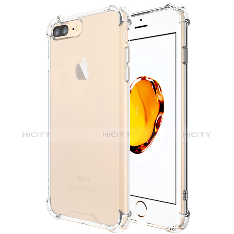 Custodia Silicone Trasparente Ultra Sottile Morbida T05 per Apple iPhone 8 Plus Chiaro