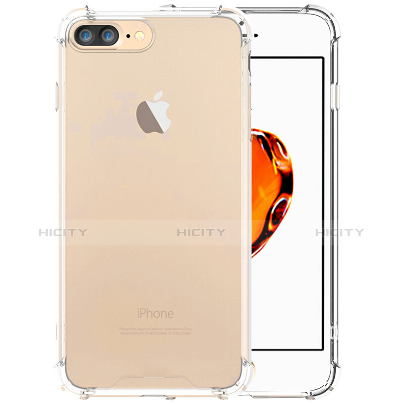 Custodia Silicone Trasparente Ultra Sottile Morbida T05 per Apple iPhone 8 Plus Chiaro