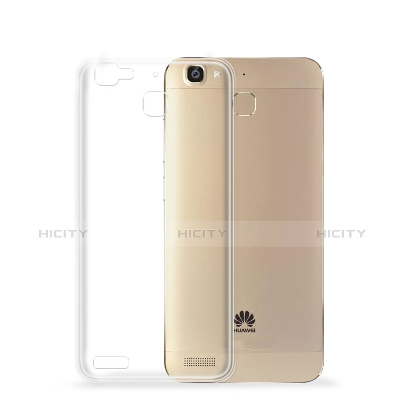 Custodia Silicone Trasparente Ultra Sottile Morbida T05 per Huawei P8 Lite Smart Grigio