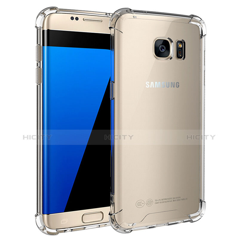 Custodia Silicone Trasparente Ultra Sottile Morbida T05 per Samsung Galaxy S7 Edge G935F Chiaro