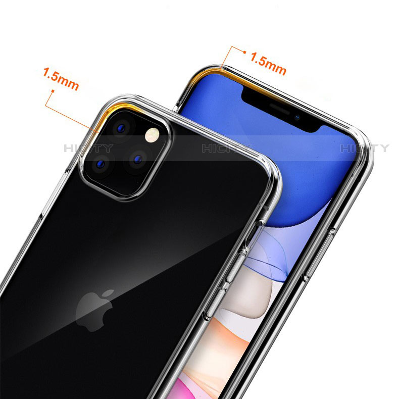Custodia Silicone Trasparente Ultra Sottile Morbida T06 per Apple iPhone 11 Pro Max Chiaro