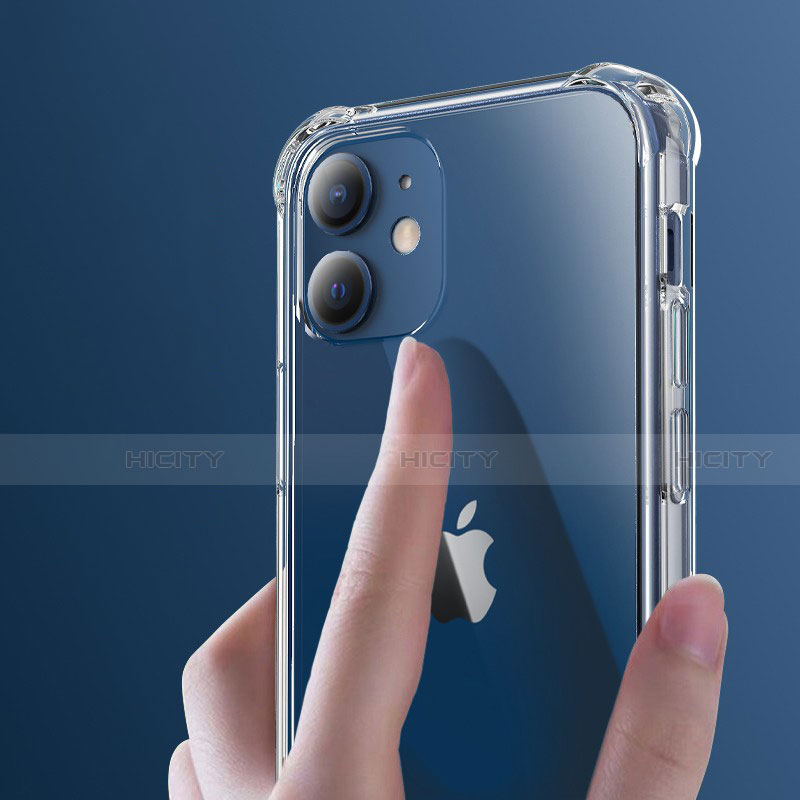 Custodia Silicone Trasparente Ultra Sottile Morbida T06 per Apple iPhone 12 Chiaro