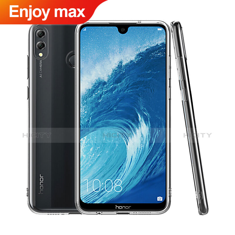 Custodia Silicone Trasparente Ultra Sottile Morbida T06 per Huawei Enjoy Max Chiaro