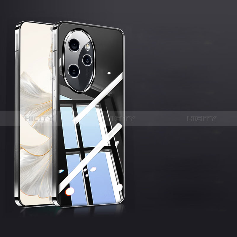 Custodia Silicone Trasparente Ultra Sottile Morbida T06 per Huawei Honor 100 Pro 5G Nero