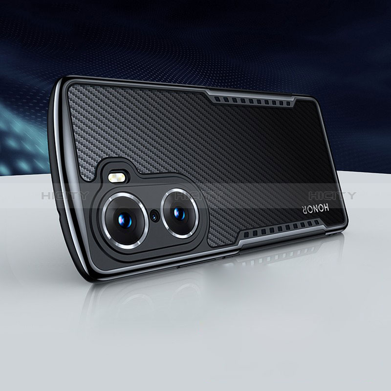 Custodia Silicone Trasparente Ultra Sottile Morbida T06 per Huawei Honor 60 5G Nero