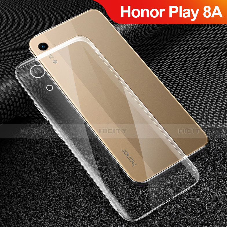 Custodia Silicone Trasparente Ultra Sottile Morbida T06 per Huawei Honor Play 8A Chiaro