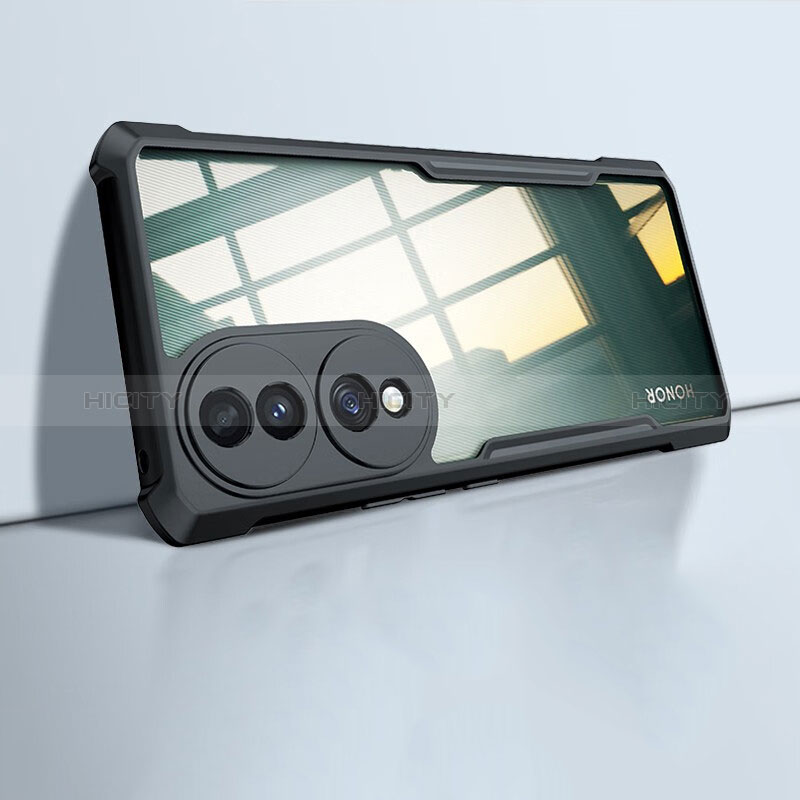 Custodia Silicone Trasparente Ultra Sottile Morbida T06 per Huawei Honor X7b Nero