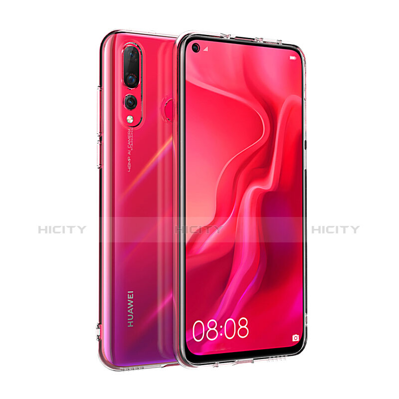 Custodia Silicone Trasparente Ultra Sottile Morbida T06 per Huawei Nova 4 Chiaro