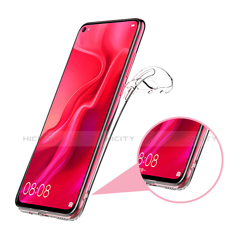 Custodia Silicone Trasparente Ultra Sottile Morbida T06 per Huawei Nova 4 Chiaro