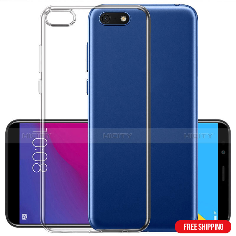 Custodia Silicone Trasparente Ultra Sottile Morbida T06 per Huawei Y5 Prime (2018) Chiaro