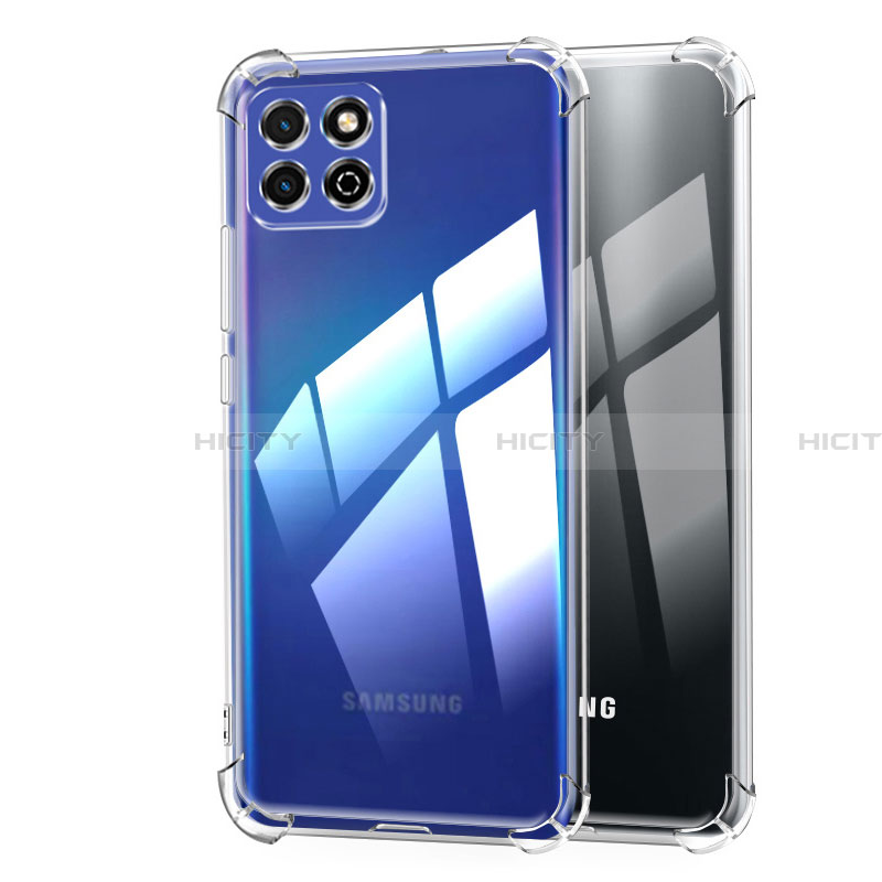 Custodia Silicone Trasparente Ultra Sottile Morbida T06 per Samsung Galaxy A22 5G Chiaro