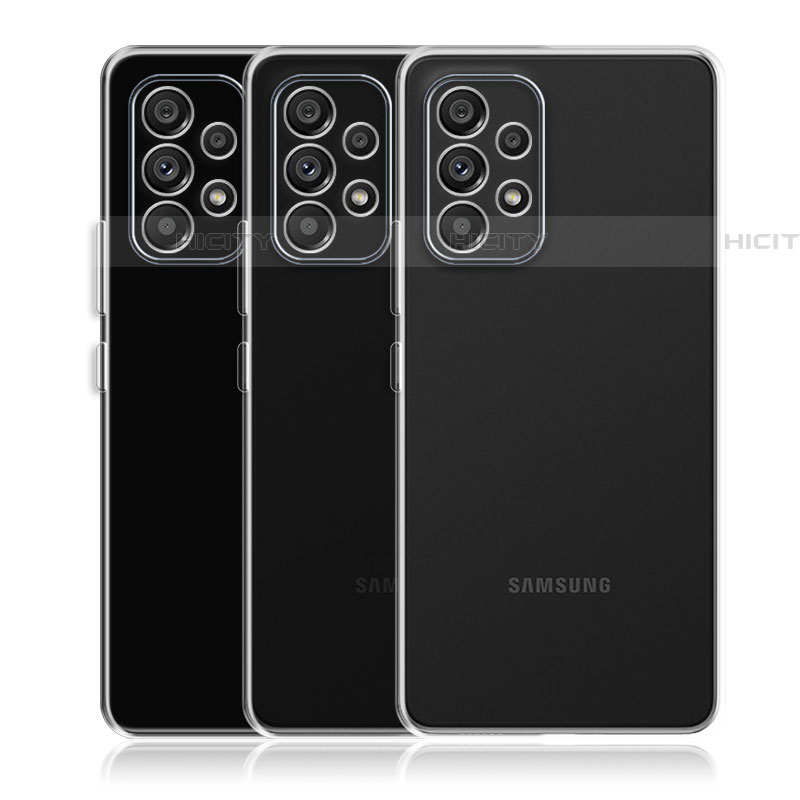 Custodia Silicone Trasparente Ultra Sottile Morbida T06 per Samsung Galaxy A53 5G Chiaro