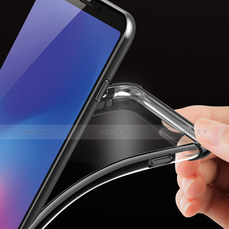 Custodia Silicone Trasparente Ultra Sottile Morbida T06 per Samsung Galaxy A6s Chiaro