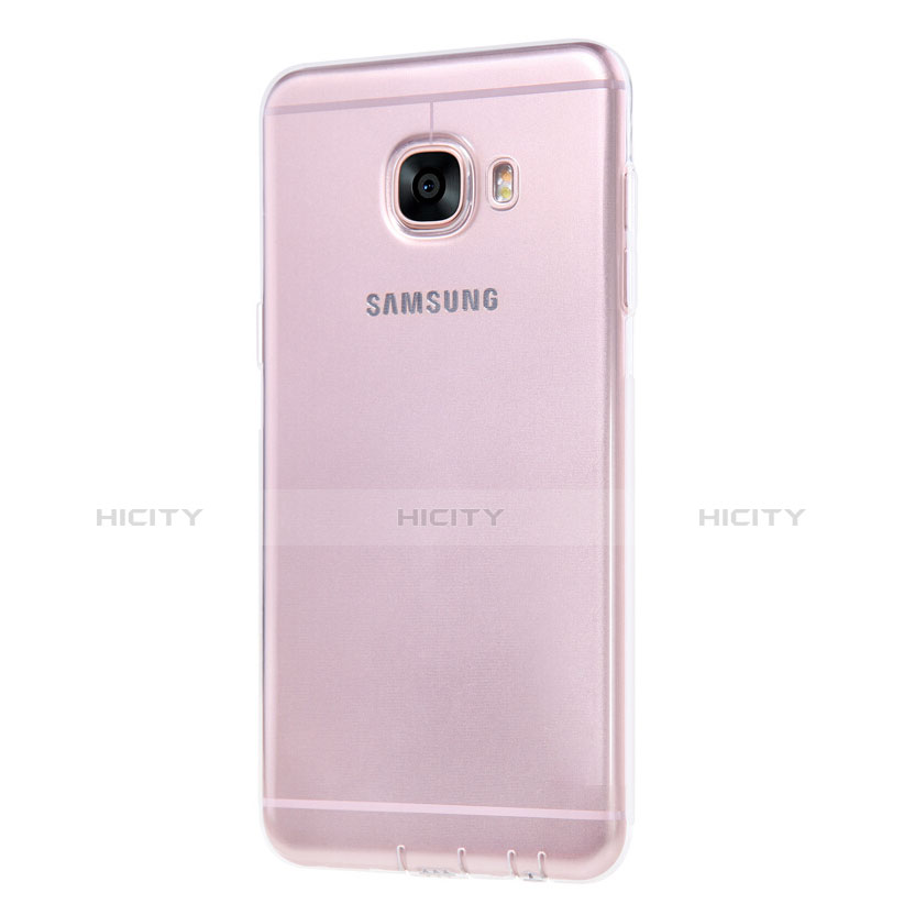 Custodia Silicone Trasparente Ultra Sottile Morbida T06 per Samsung Galaxy C7 SM-C7000 Chiaro