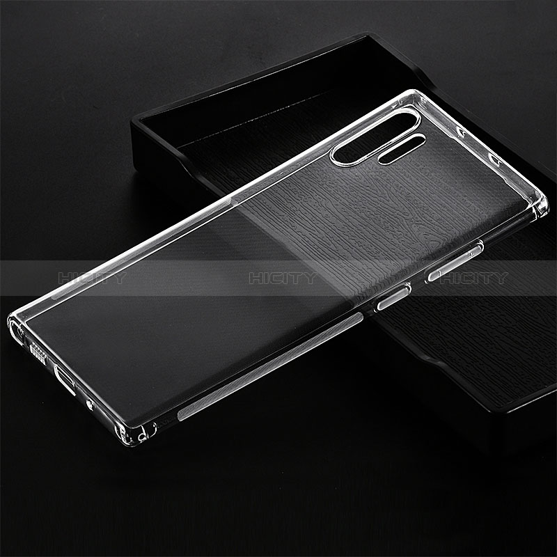 Custodia Silicone Trasparente Ultra Sottile Morbida T06 per Samsung Galaxy Note 10 Plus 5G Chiaro