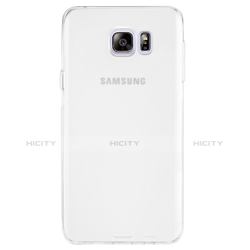 Custodia Silicone Trasparente Ultra Sottile Morbida T06 per Samsung Galaxy Note 5 N9200 N920 N920F Bianco