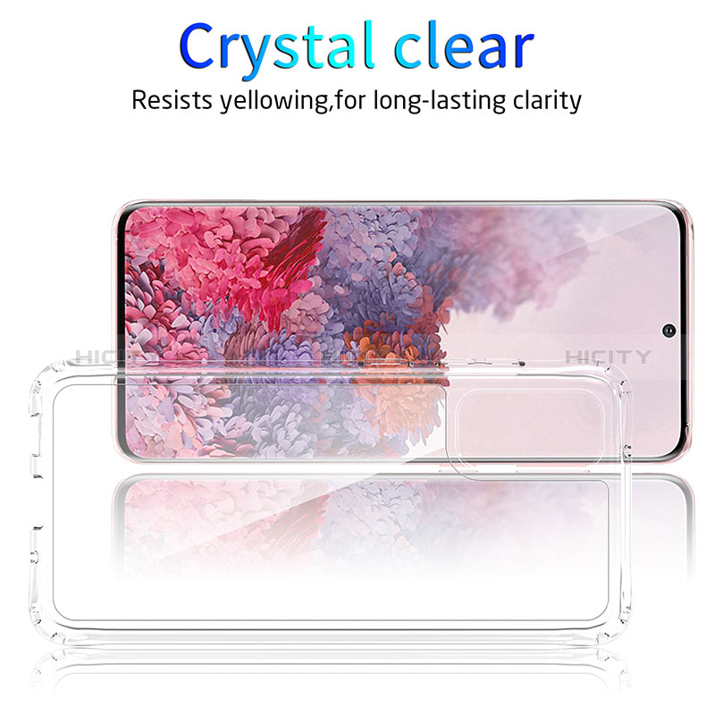 Custodia Silicone Trasparente Ultra Sottile Morbida T06 per Samsung Galaxy S20 5G Chiaro