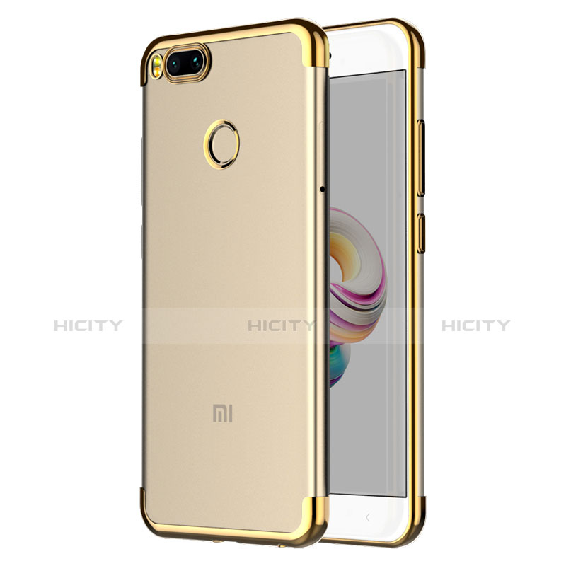 Custodia Silicone Trasparente Ultra Sottile Morbida T06 per Xiaomi Mi 5X Oro