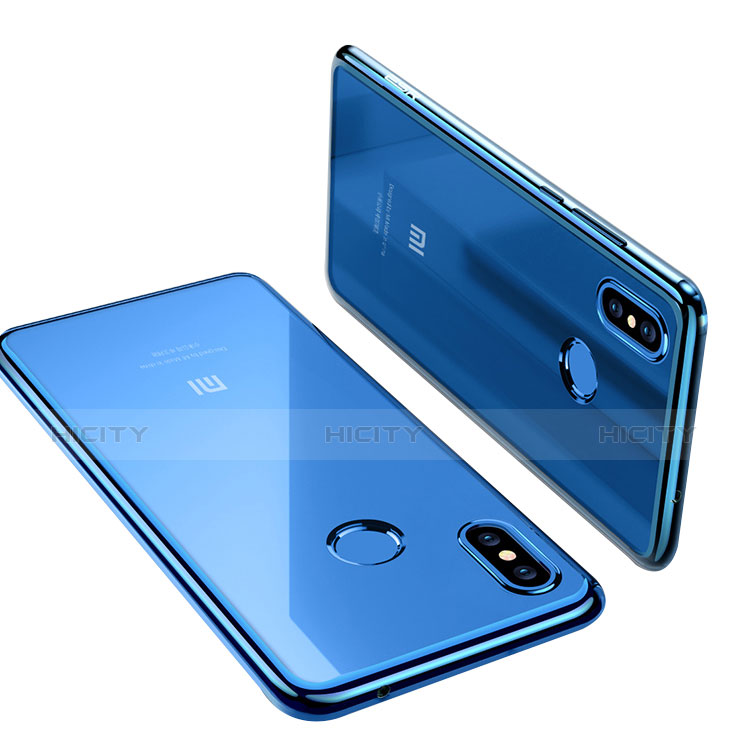 Custodia Silicone Trasparente Ultra Sottile Morbida T06 per Xiaomi Mi 8 Blu