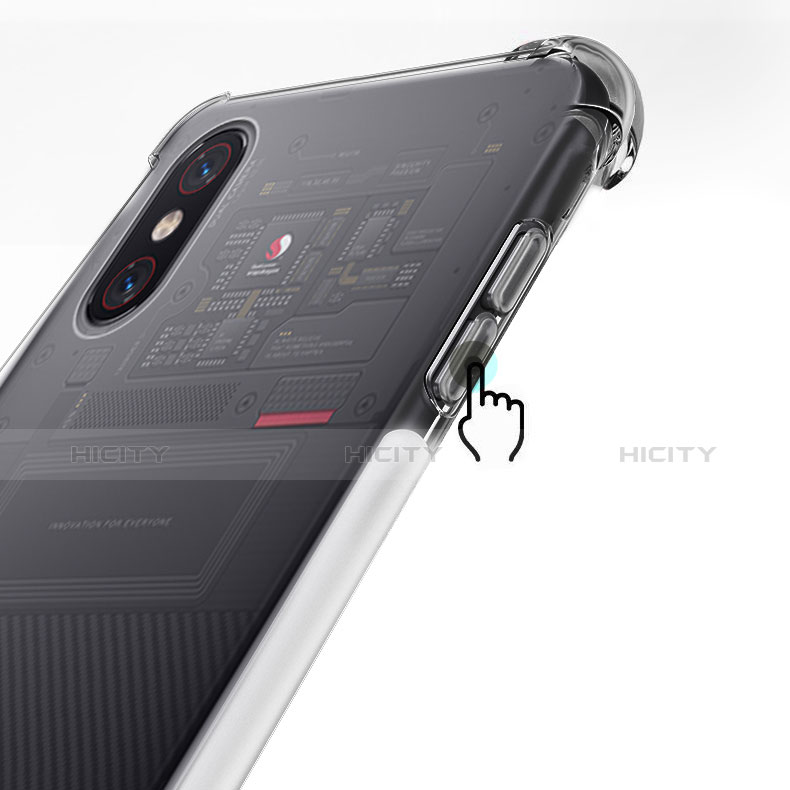 Custodia Silicone Trasparente Ultra Sottile Morbida T06 per Xiaomi Mi 8 Pro Global Version Chiaro
