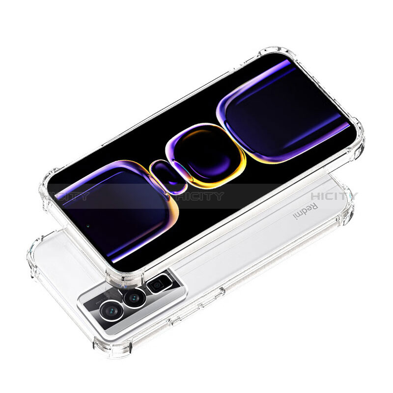 Custodia Silicone Trasparente Ultra Sottile Morbida T06 per Xiaomi Poco F5 Pro 5G Chiaro