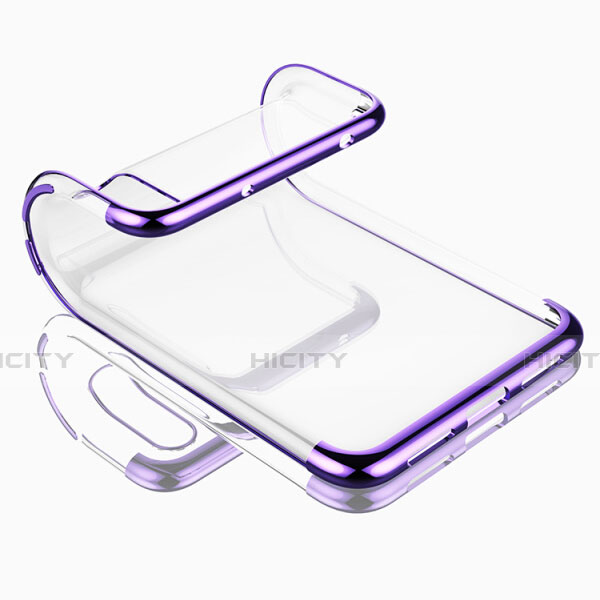 Custodia Silicone Trasparente Ultra Sottile Morbida T07 per Huawei P20 Pro Viola
