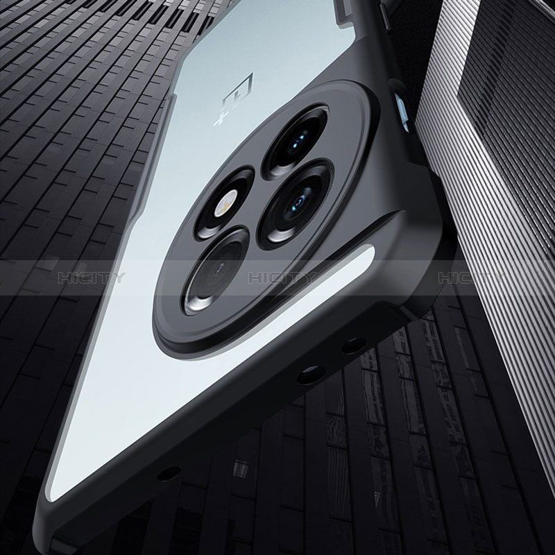 Custodia Silicone Trasparente Ultra Sottile Morbida T07 per OnePlus 11 5G Nero