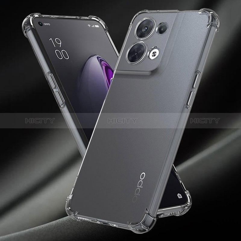 Custodia Silicone Trasparente Ultra Sottile Morbida T07 per Oppo Reno9 Pro+ Plus 5G Chiaro