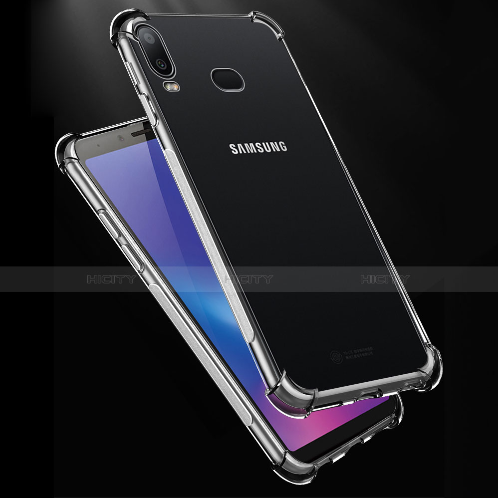 Custodia Silicone Trasparente Ultra Sottile Morbida T07 per Samsung Galaxy A6s Chiaro