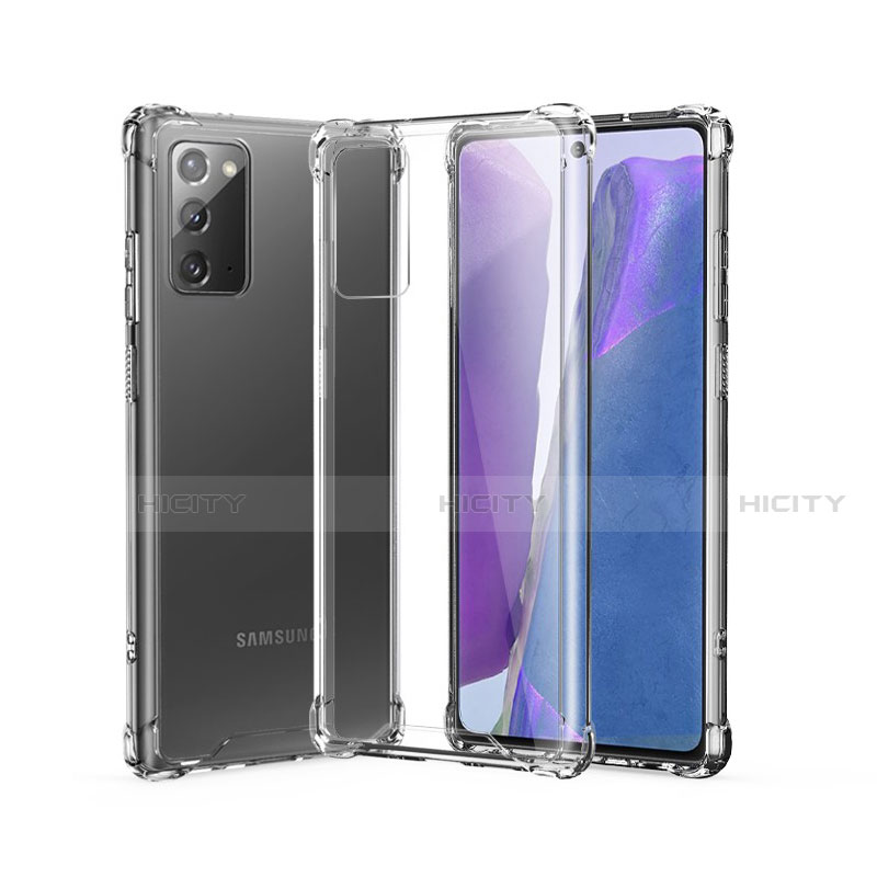 Custodia Silicone Trasparente Ultra Sottile Morbida T07 per Samsung Galaxy Note 20 5G Chiaro