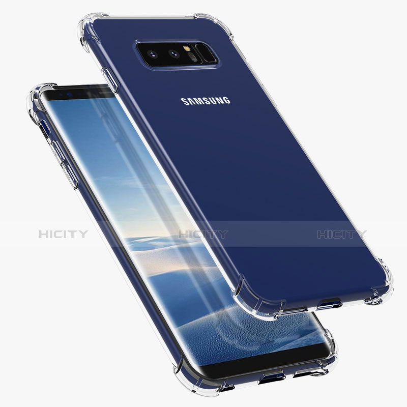 Custodia Silicone Trasparente Ultra Sottile Morbida T07 per Samsung Galaxy Note 8 Chiaro
