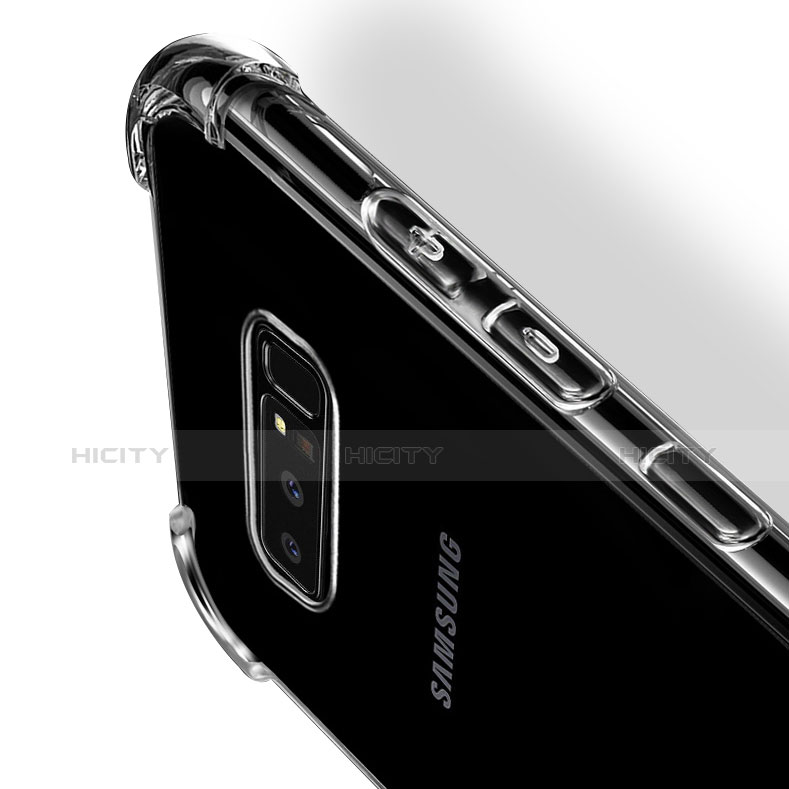 Custodia Silicone Trasparente Ultra Sottile Morbida T07 per Samsung Galaxy Note 8 Duos N950F Chiaro