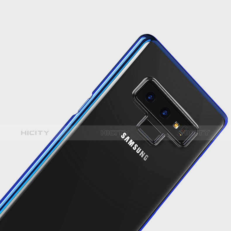 Custodia Silicone Trasparente Ultra Sottile Morbida T07 per Samsung Galaxy Note 9 Blu