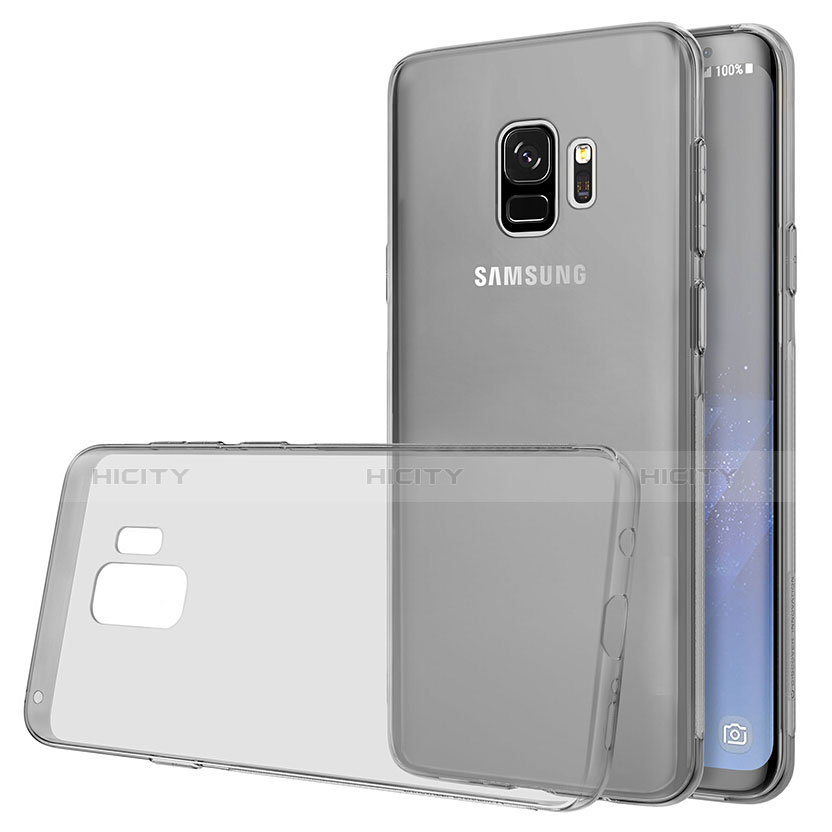 Custodia Silicone Trasparente Ultra Sottile Morbida T07 per Samsung Galaxy S9 Grigio