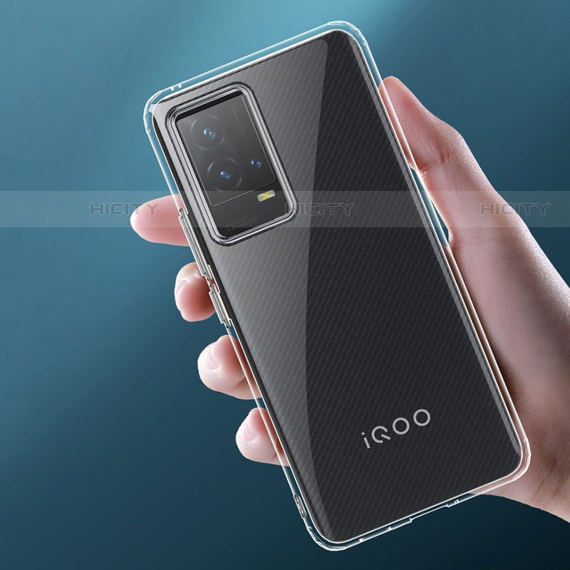 Custodia Silicone Trasparente Ultra Sottile Morbida T07 per Vivo iQOO 8 Pro 5G Chiaro