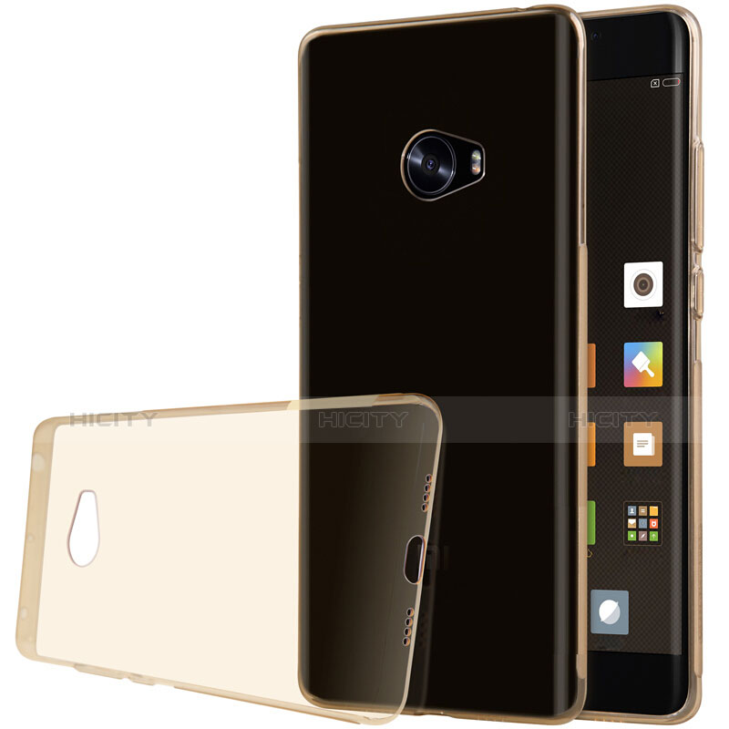 Custodia Silicone Trasparente Ultra Sottile Morbida T07 per Xiaomi Mi Note 2 Oro