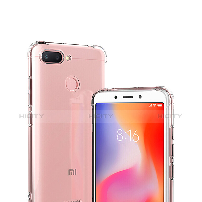 Custodia Silicone Trasparente Ultra Sottile Morbida T07 per Xiaomi Redmi 6 Chiaro